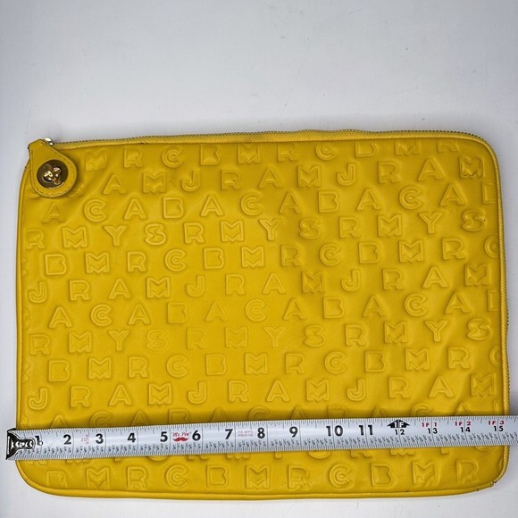 Marc By Marc Jacobs Laptop Case Yellow Neoprene Dreamy 11”x13” - Picture 12 of 13